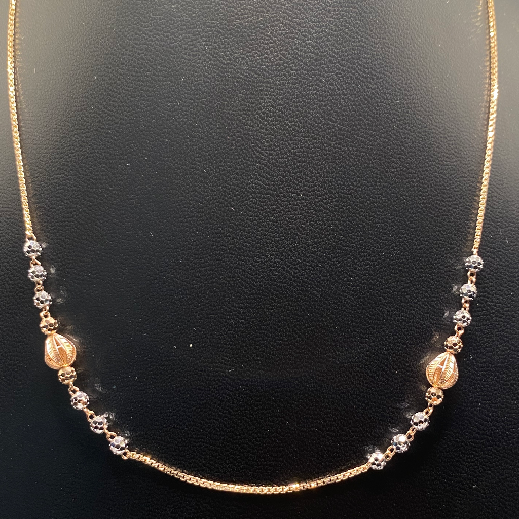 Rose light weight gold necklace