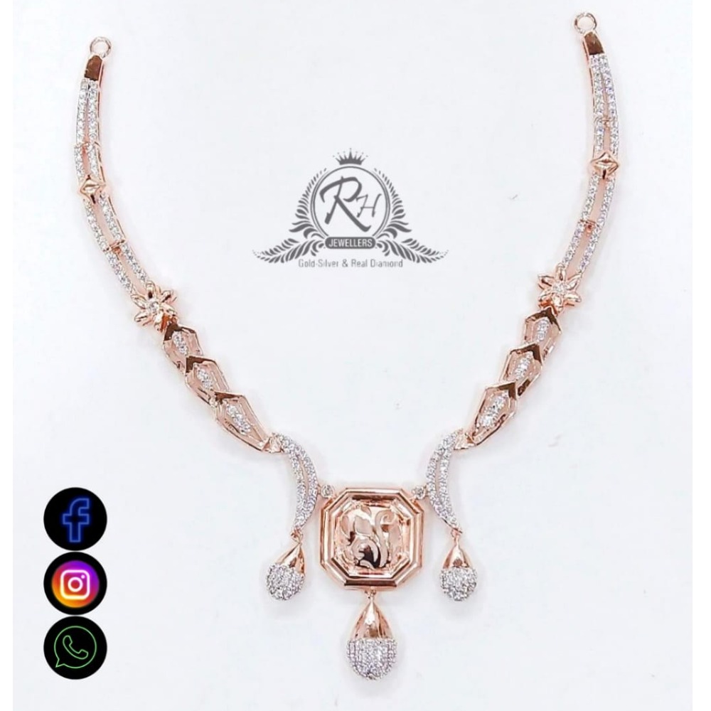 22 carat gold antique ladies necklace set RH-NS546