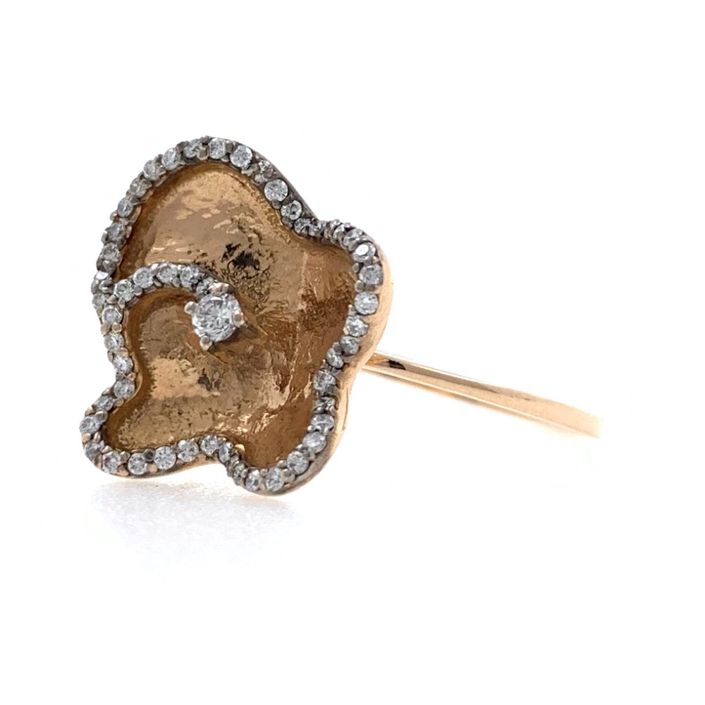 18kt / 750 Rose Gold Butterfly Diamond Ladies Ring 9LR186