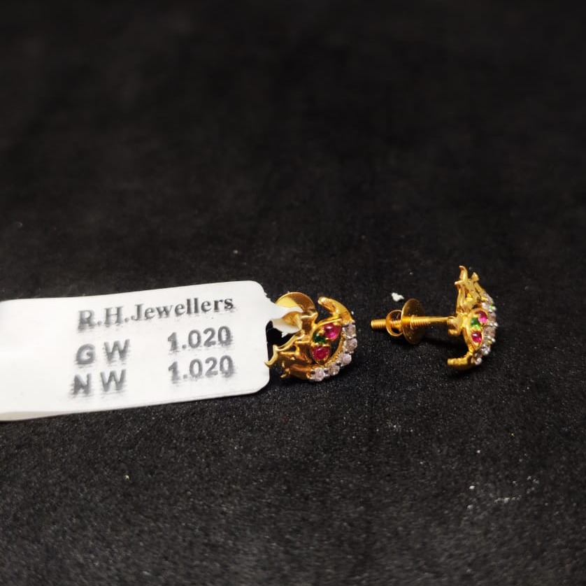 22 carat gold fancy ladies earrings RH-LE319