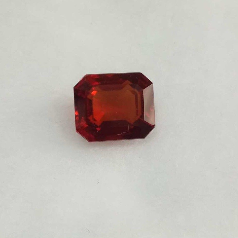 6.19ct rectangle brown hessonite-gomed
