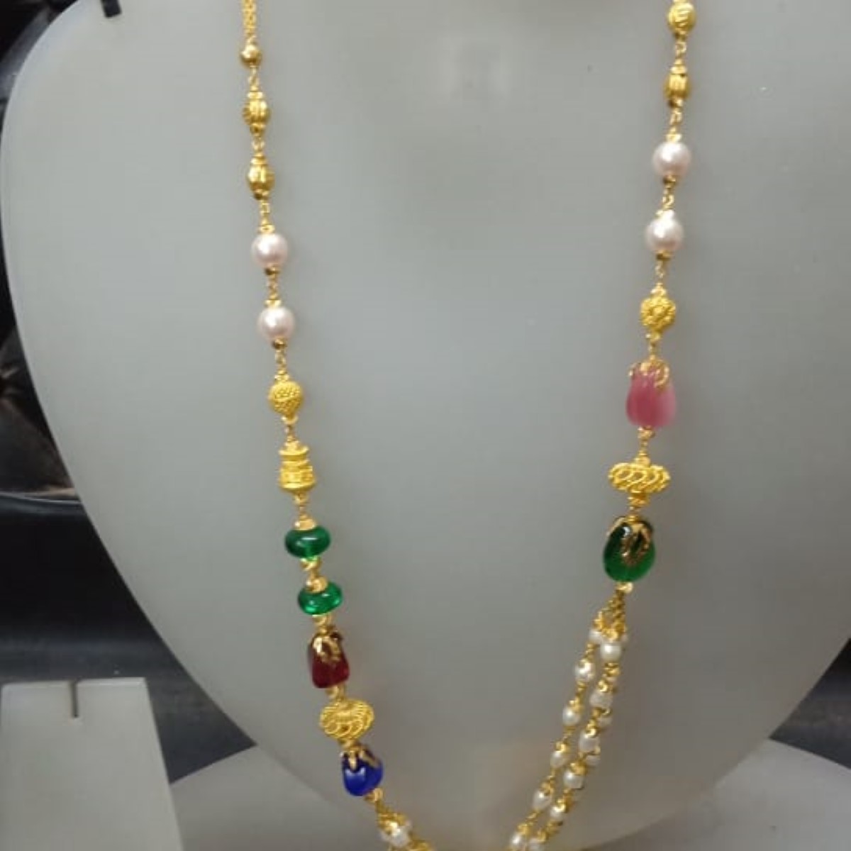 22 KT Gold Modern Ethnic Antique Mala CJAM10