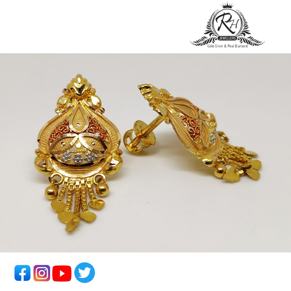 22 carat gold fancy ladies earrings RH-ER851
