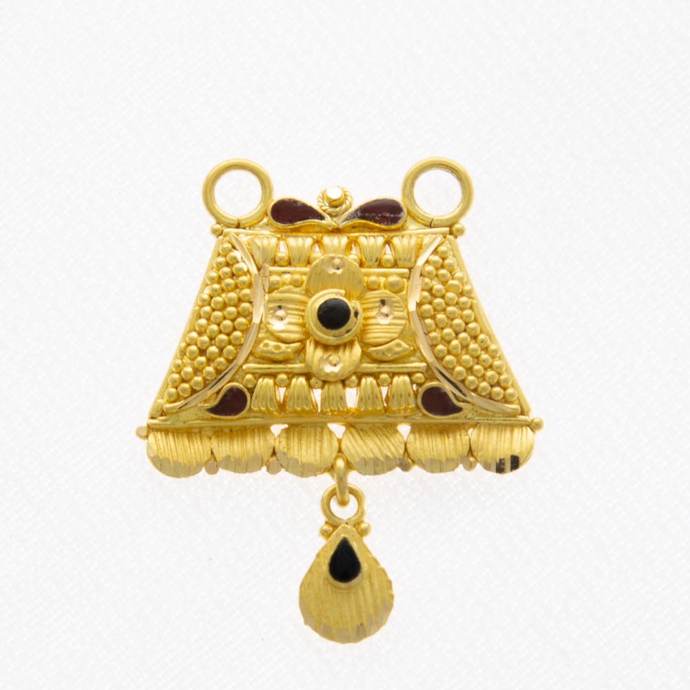 22kt yellow gold kalkati pendant