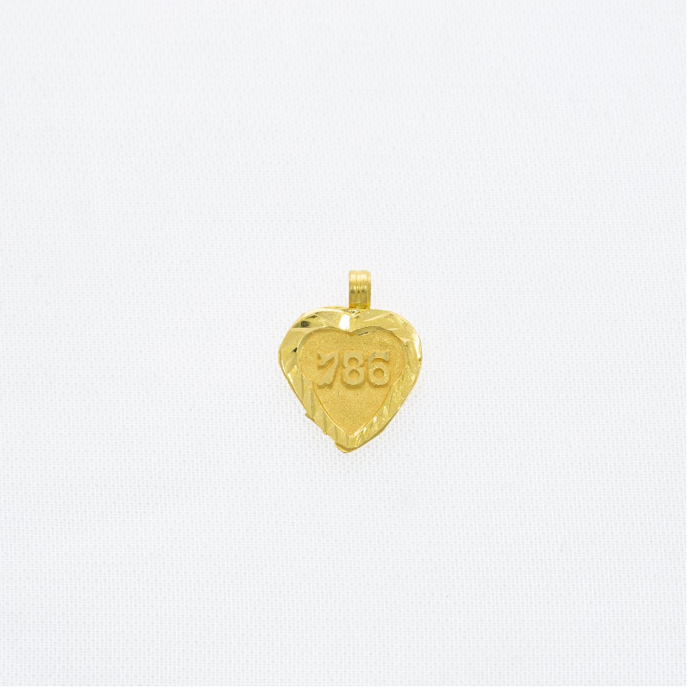 Miracle number 786 22kt gold pendant