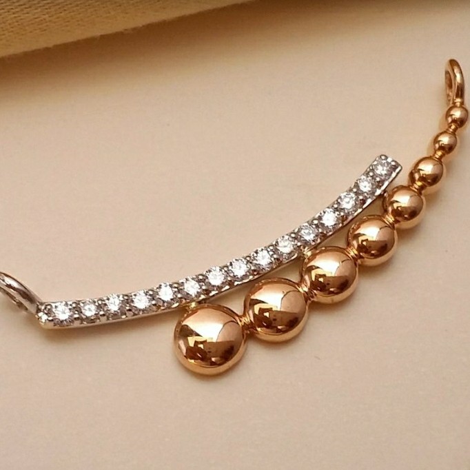 18KT Rose Gold office ware Mangalsutra pendant for ladies MSG1001