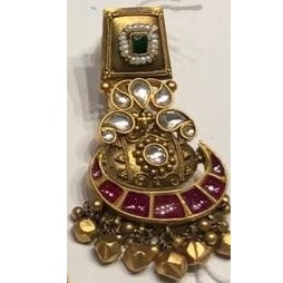 Antique jadtar kundan necklace set akm-ns-054