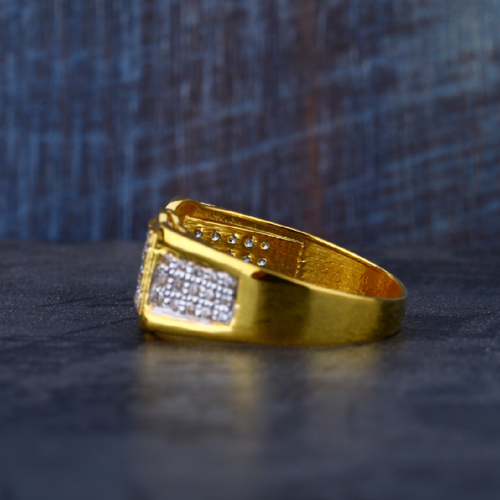 Buy quality Mens 916 Gold Cz Ring Daily Wear-MR90 in Ahmedabad