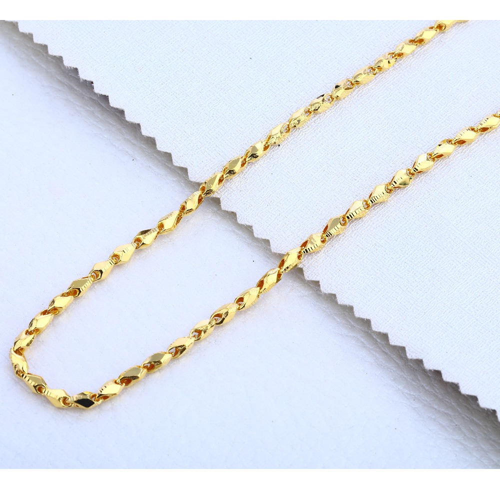 Buy quality 22CT Gold Mens Plain Delicate Choco Chain MCH301 in ...
