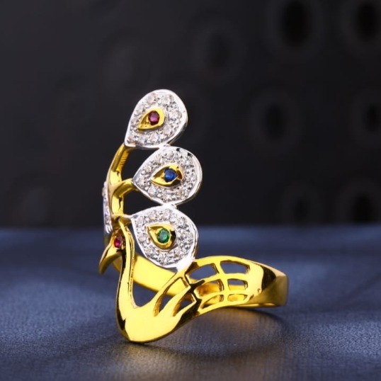 Awesome Jewelry! Lovely Big Ring! White and Gold Color Paving setting with  AAA Cubic Zirconia stones Large Rings