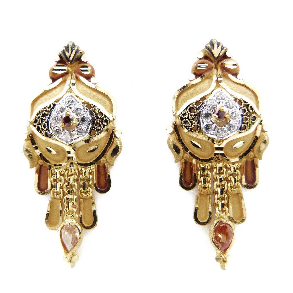 22K Gold Fancy Earring