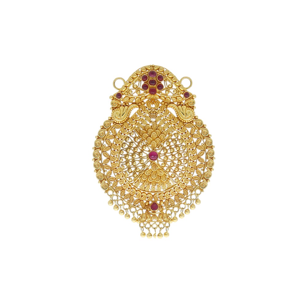 22kt gold calcutti pendant for women