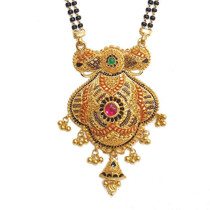 22kt Gold Designer Work Mangalsutra MGA - GM051