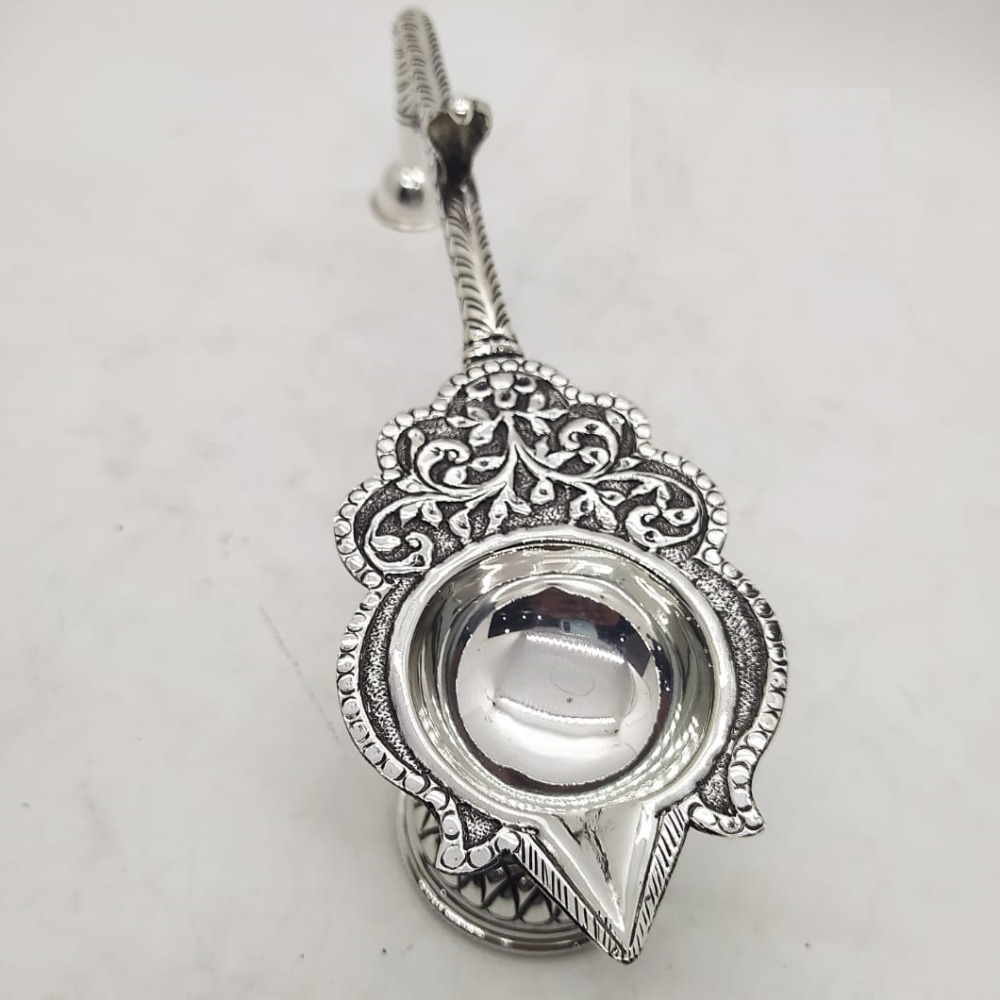 925 Pure Silver diya in antique finishing PO-143-21