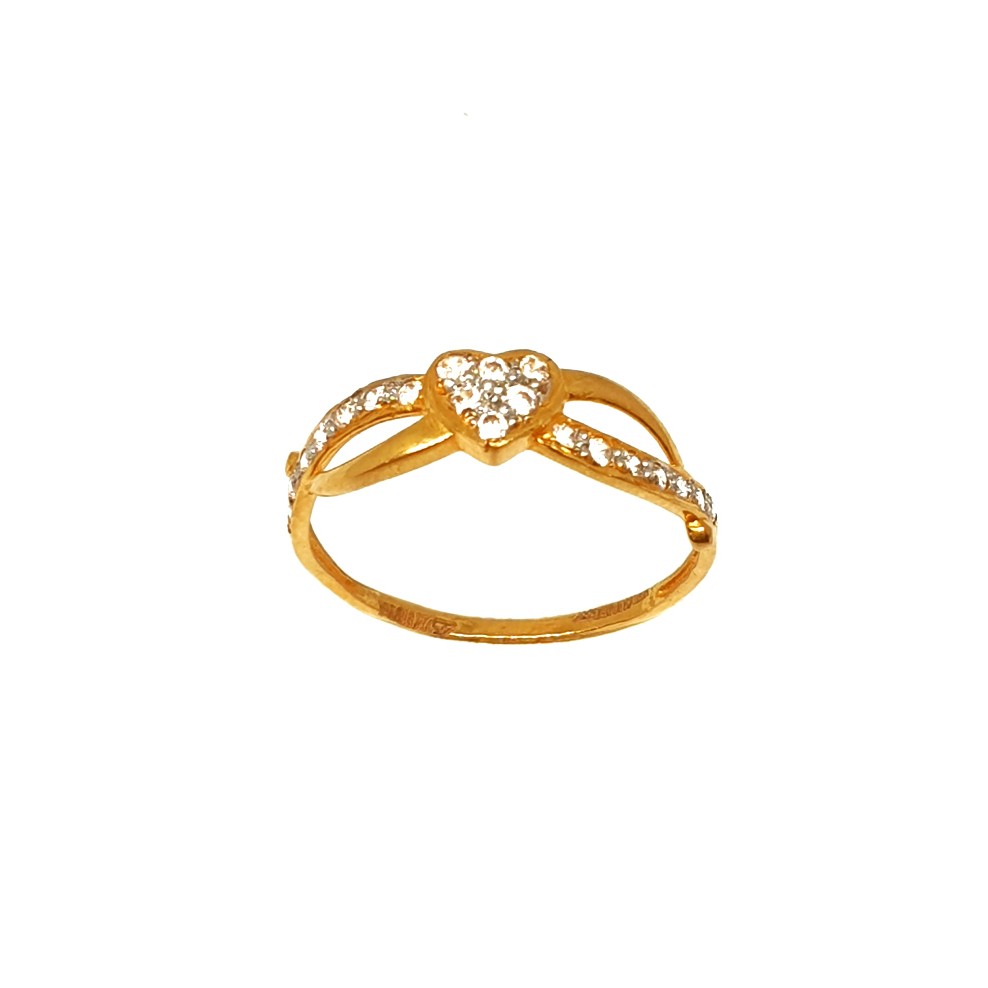 22K Gold Heart Shape Ring MGA - LRG0202