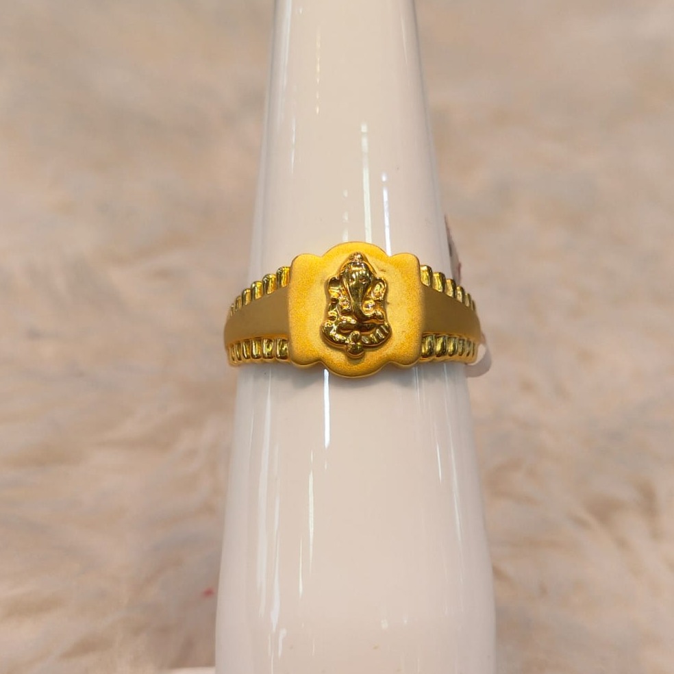 Showroom of 916 gold hallmark ganesh design ring for men Jewelxy