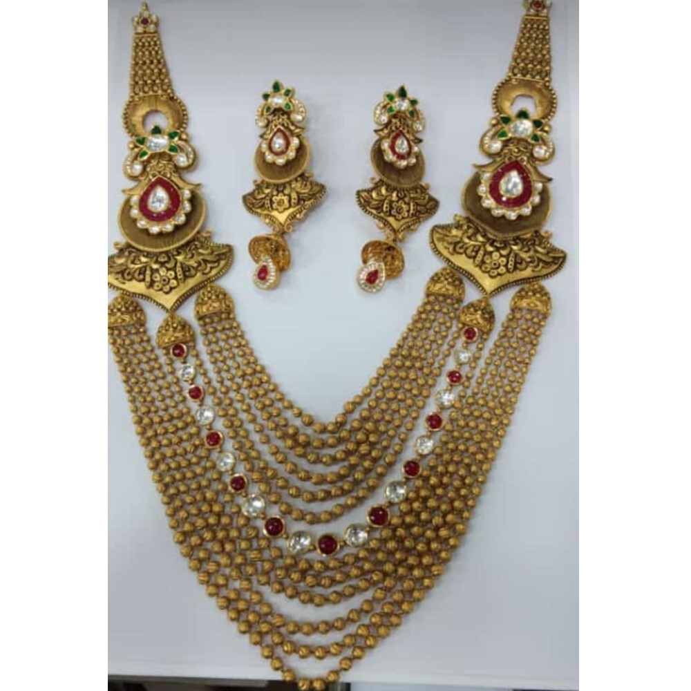 916 gold long Bridal Necklace Set