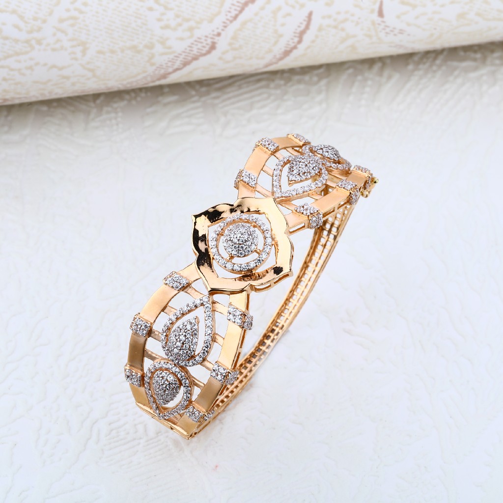 Ladies Rose Gold Cz Fancy Bracelet-RLKB15