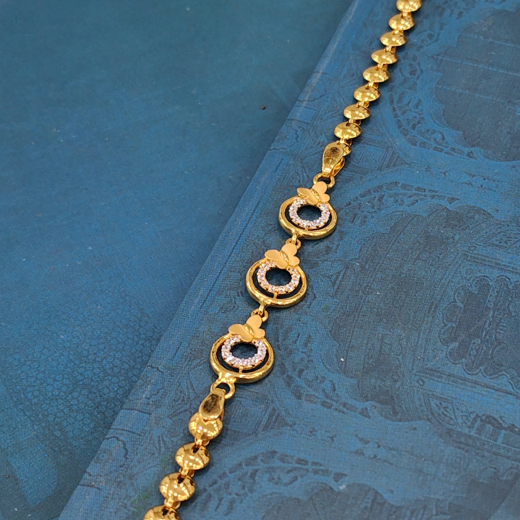 22k gold exclusive butterfly design ladies bracelet