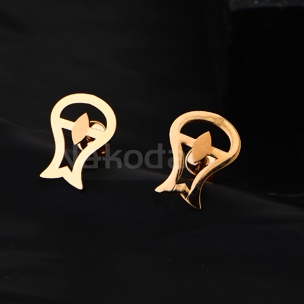 18KT Rose Gold CZ Women's Gorgeous Hallmark Earring RE221