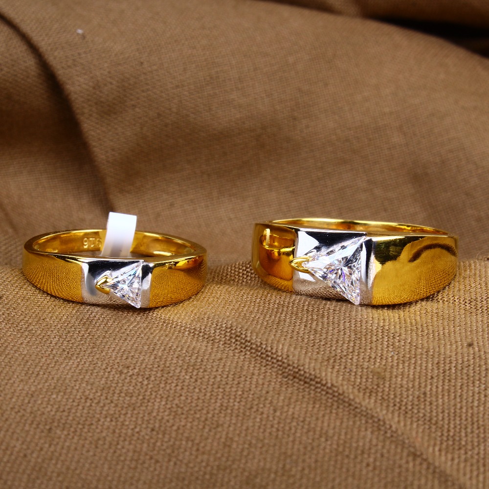 two gold stylish diamond Ring 15
