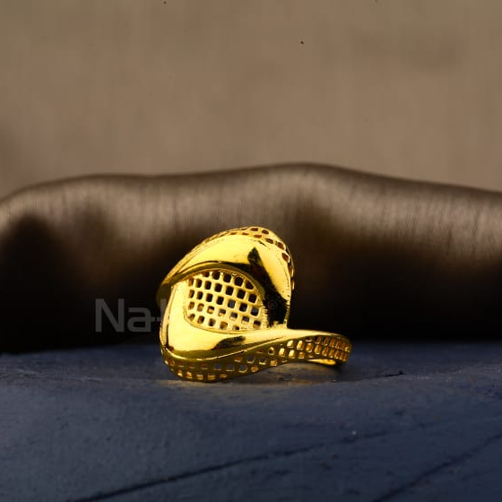 916 Gold CZ Hallmark Stylish Ladies Plain Ring LPR595