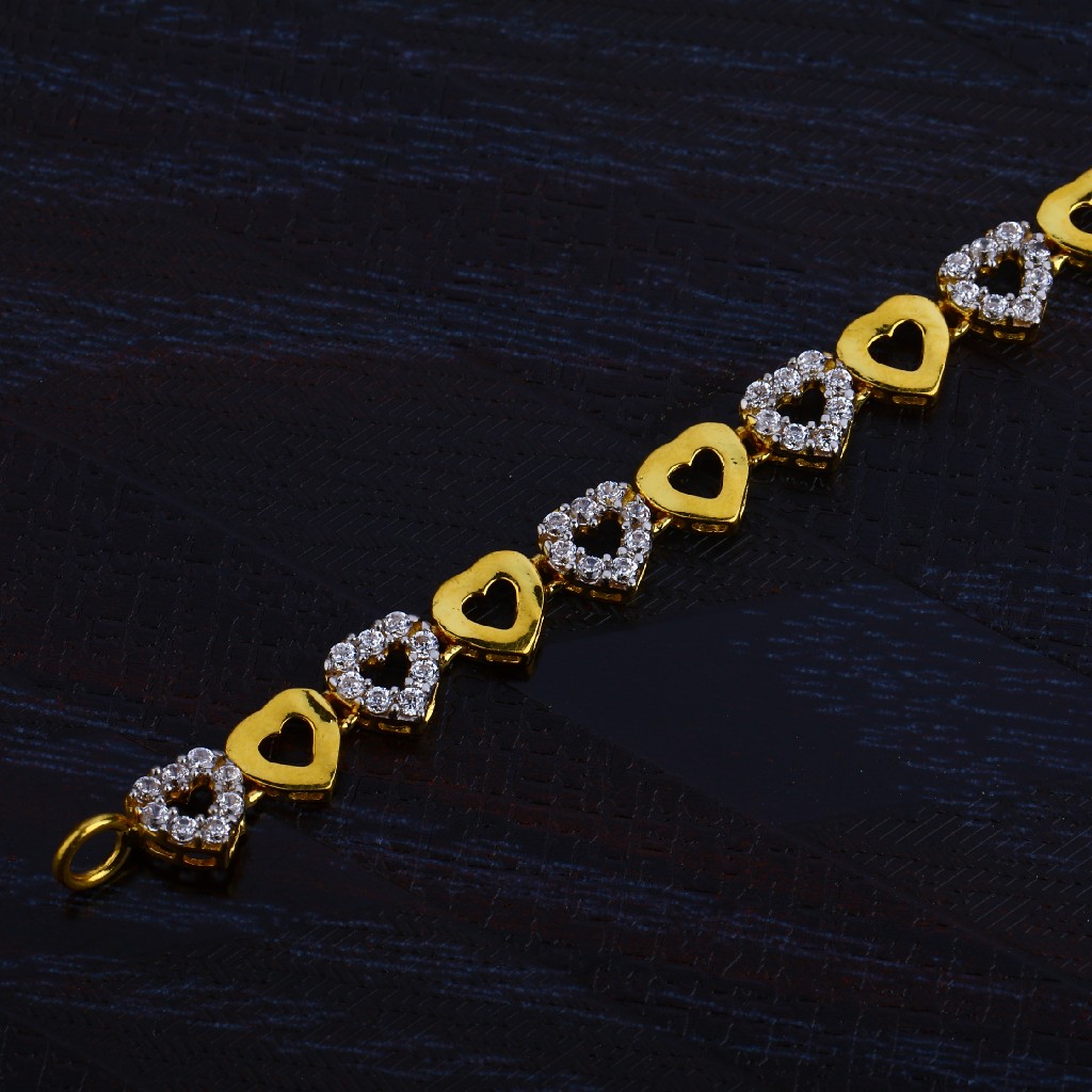 Ladies 916 Gold Diamond Bracelet-LB56