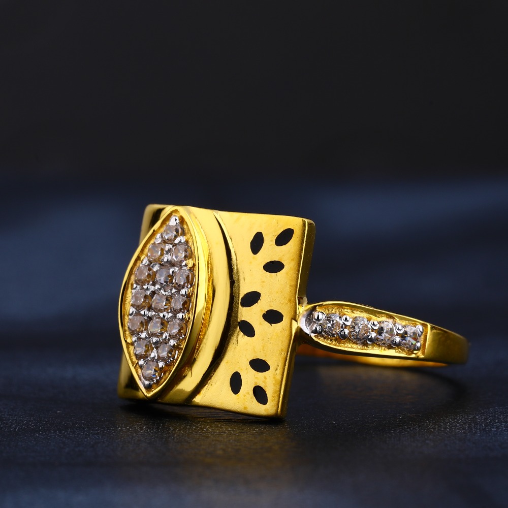 22KT Women's Gold Hallmark CZ Ring LR841