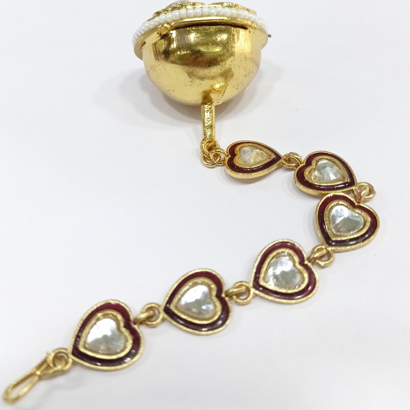 One gram gold kundan antique bor