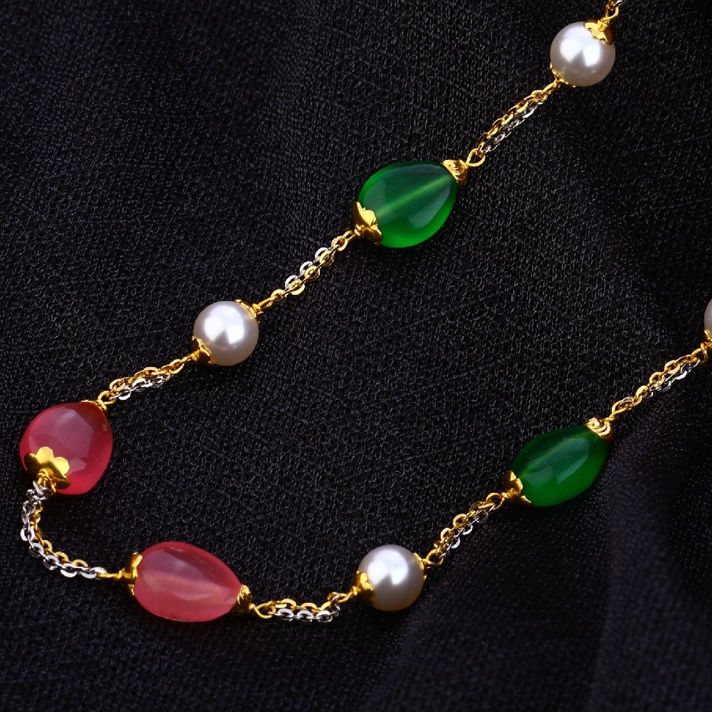 916 Gold Antique Stylish Women's Chain Mala AC197