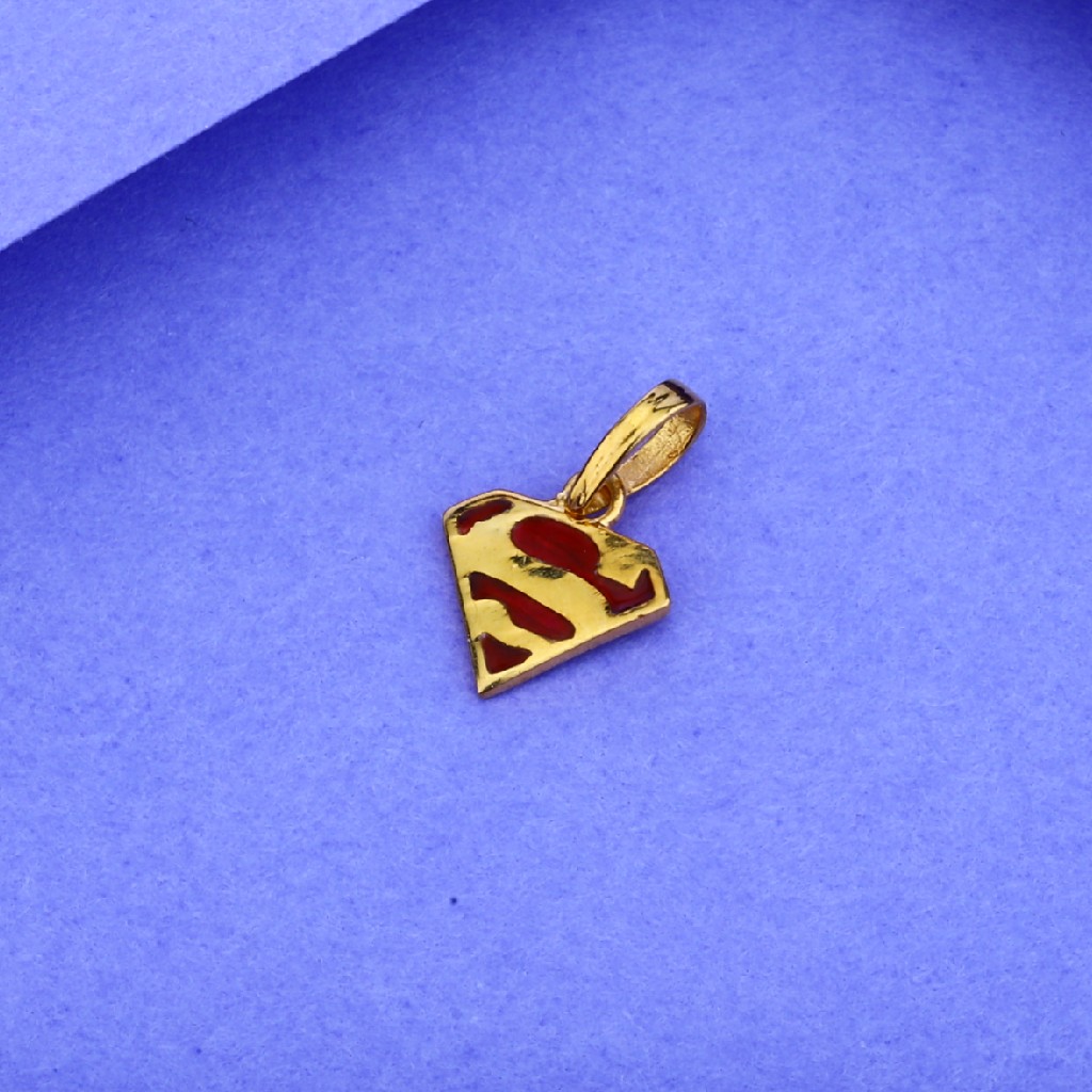 916 Kids Superman Design Pendant KP19