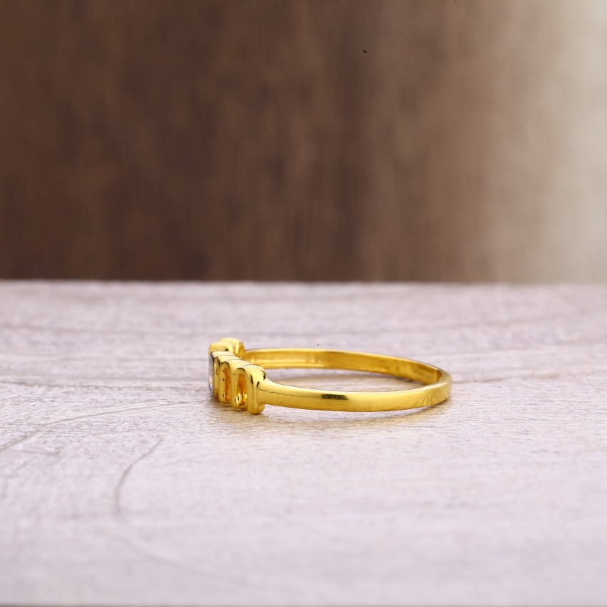 916 Gold Exclusive Ladies Plain Ring LPR366