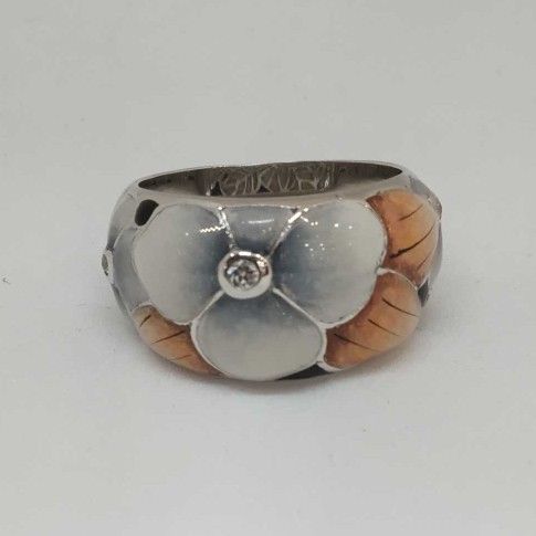 925 sterling silver marble stone designer  ladies ring