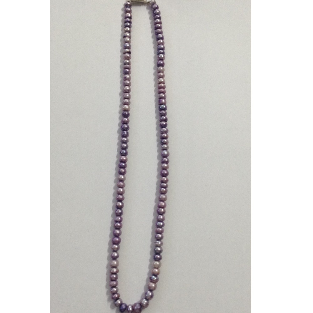 Freshwater purple flat pearls strand JPM0115