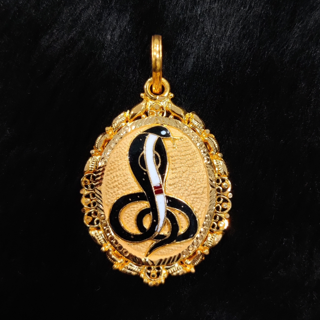 916 Gold Fancy Goga Maharaj Minakari Pendant