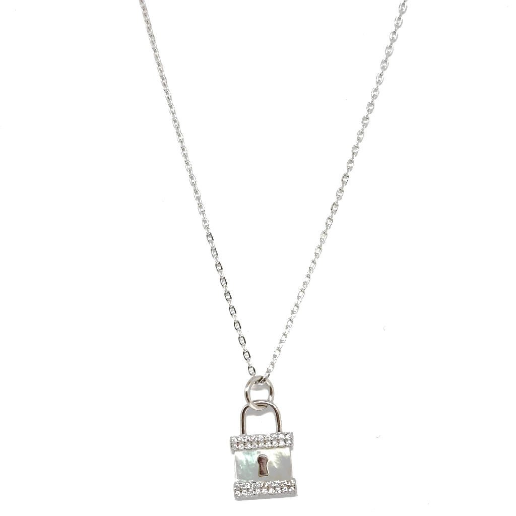 Beautiful lock pendant with chain In 925 Sterling Silver MGA - CHS2171