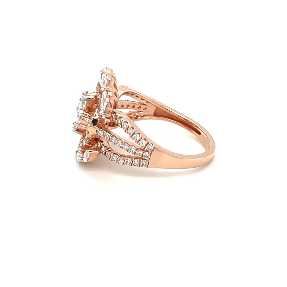 Clover Flower Inspired Diamond Ring in Top quality Diamonds