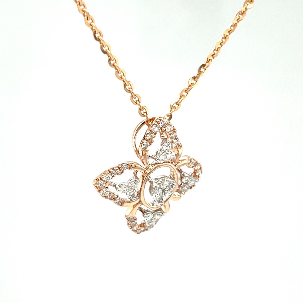 Royale Collection Diamond Pendant in 18k Rose Gold