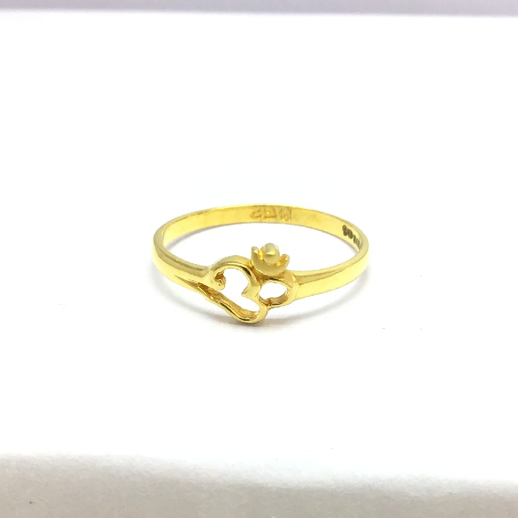 Buy 22Kt Plain Gold Heart Design Fancy Enamel Ladies Ring 93VC4879 Online  from Vaibhav Jewellers