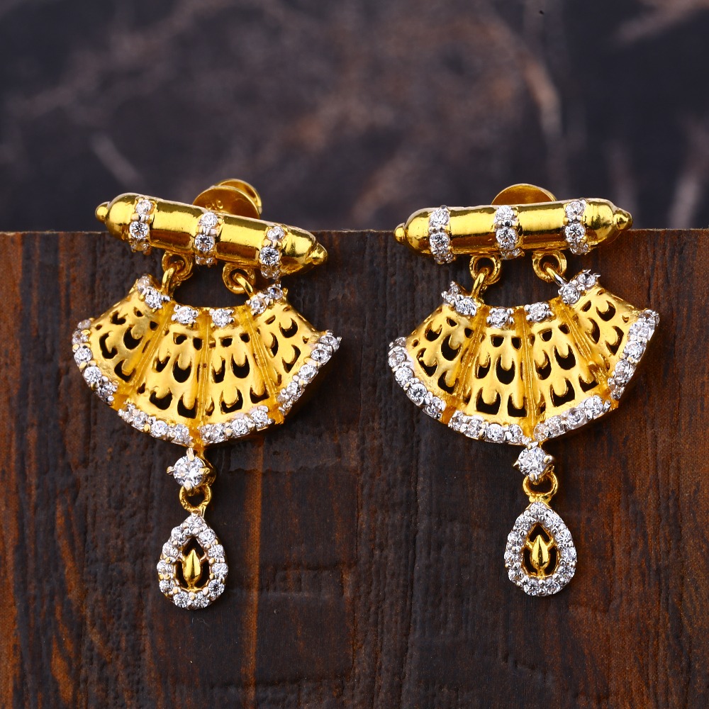 Ladies 916 Gold Fancy Earring -LFE258