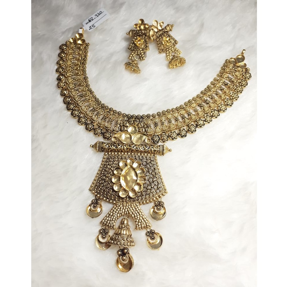 22KT Gold Contemporary Khokha Necklace Set KG-N08