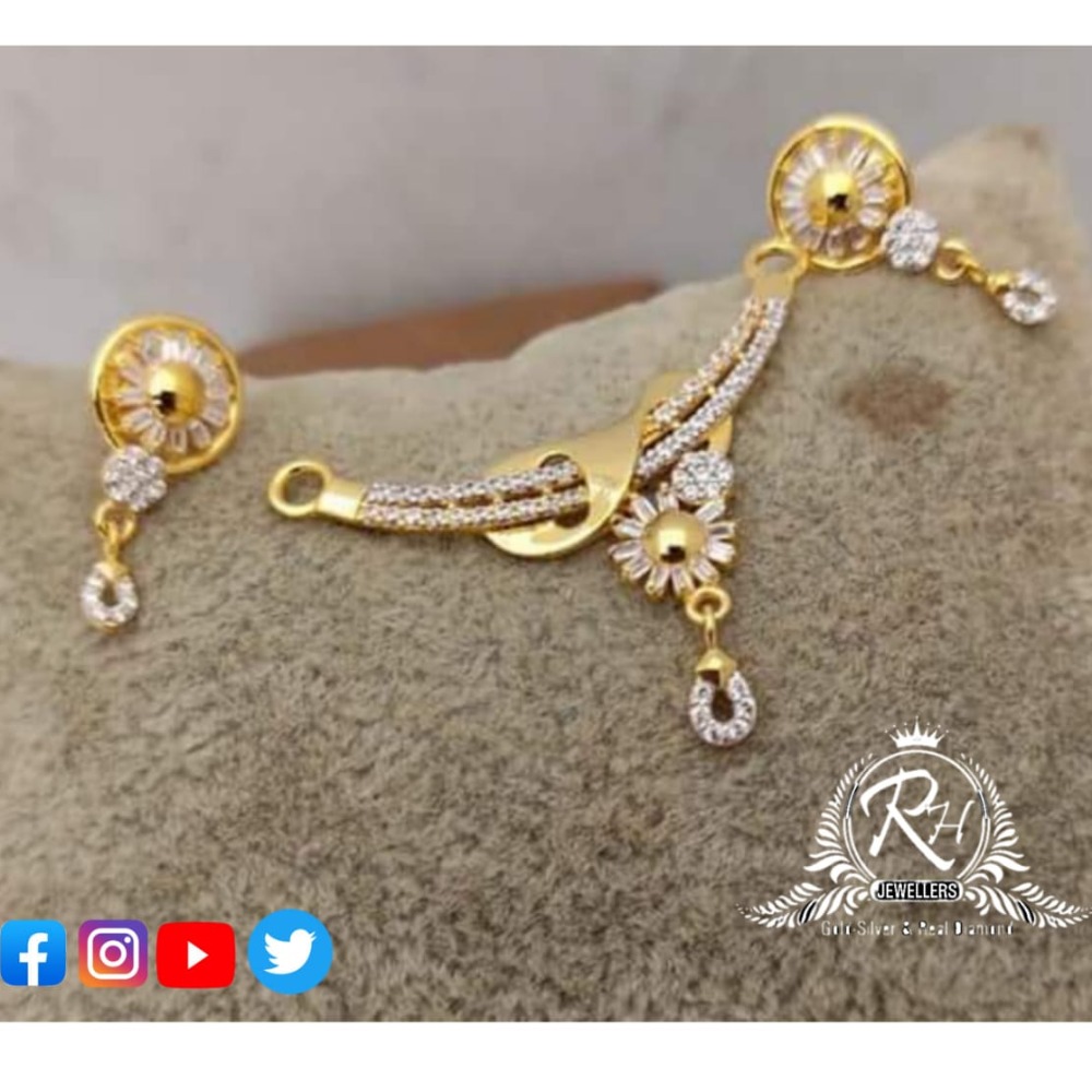 22 carat gold letest daimond mangalsutra RH-MS497