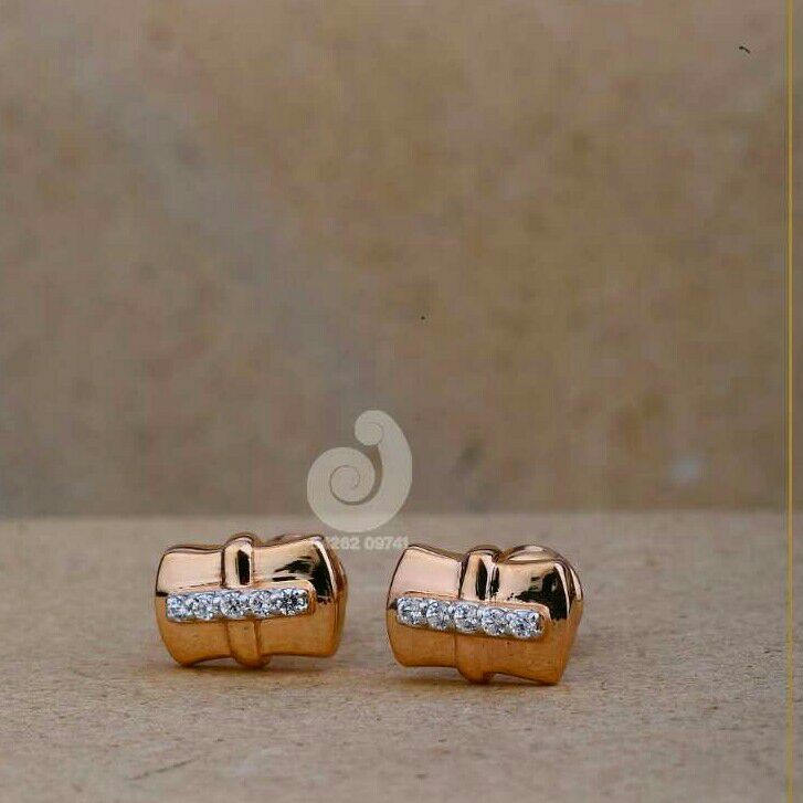 18ct Rose Gold Cz Tops
