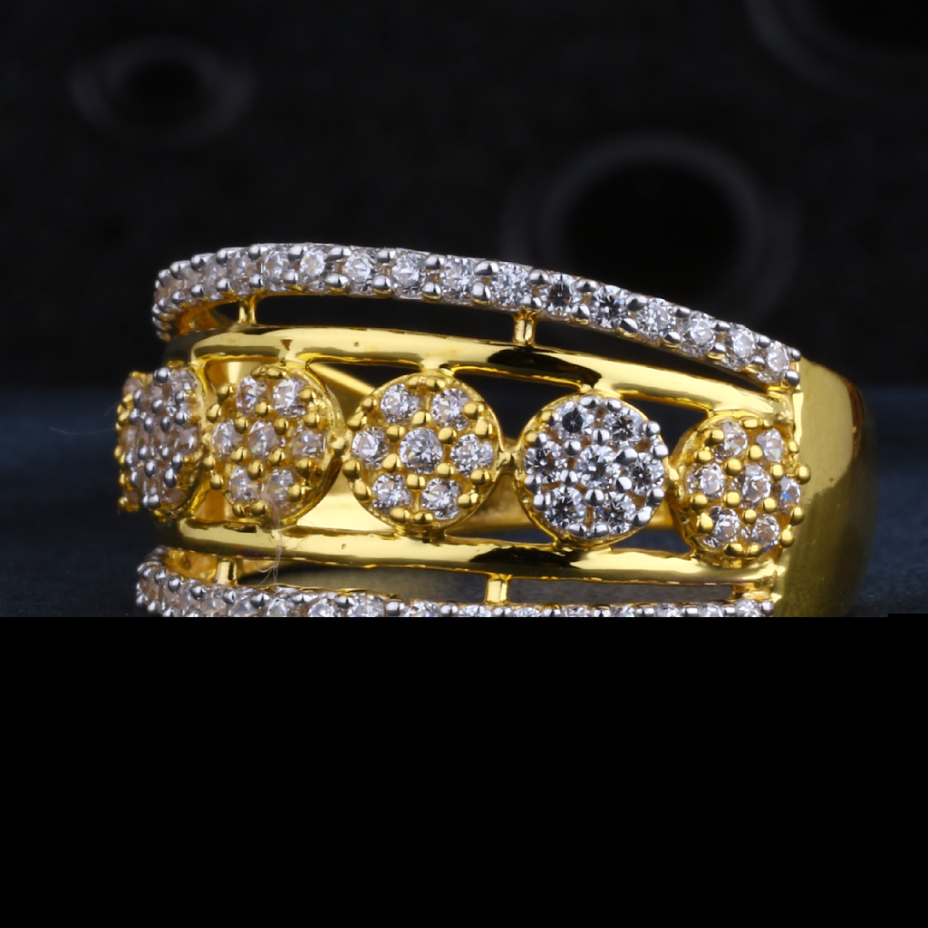 22CT CZ Gold Hallmark Designer Ladies Ring LR1312