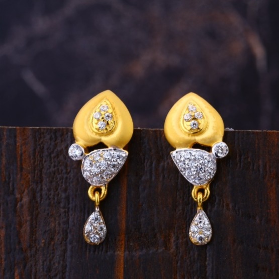 22 carat gold classical ladies earrings RH-LE609