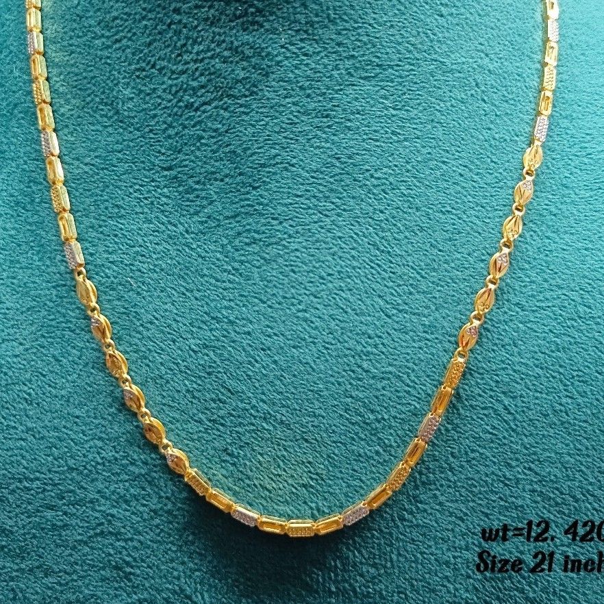 Buy Vintage Handmade Solid 22K Gold Jewelry Flexible Link Chain Necklace  Online in India - Etsy
