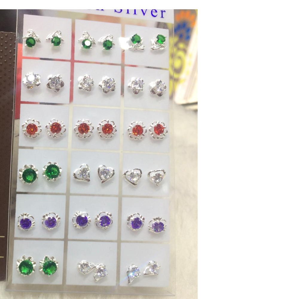 925 Sterling silver Colorful earring