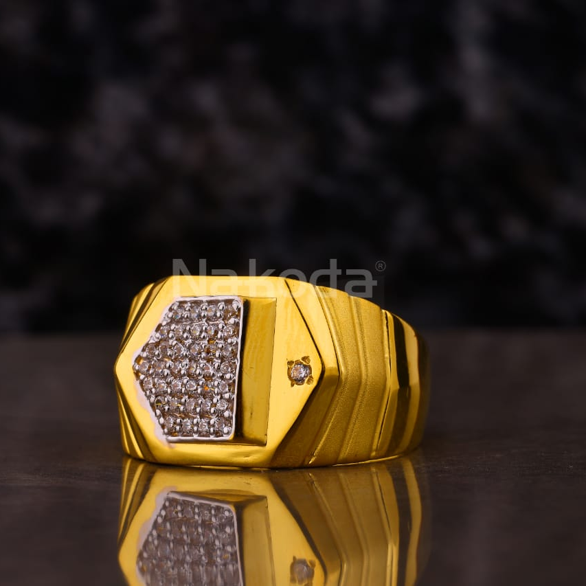 916 Gold CZ Men's Exclusive Ring MR857