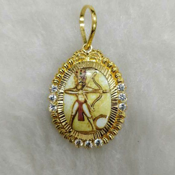 22KT Gold Designer Ghantakarn Dev Pendant