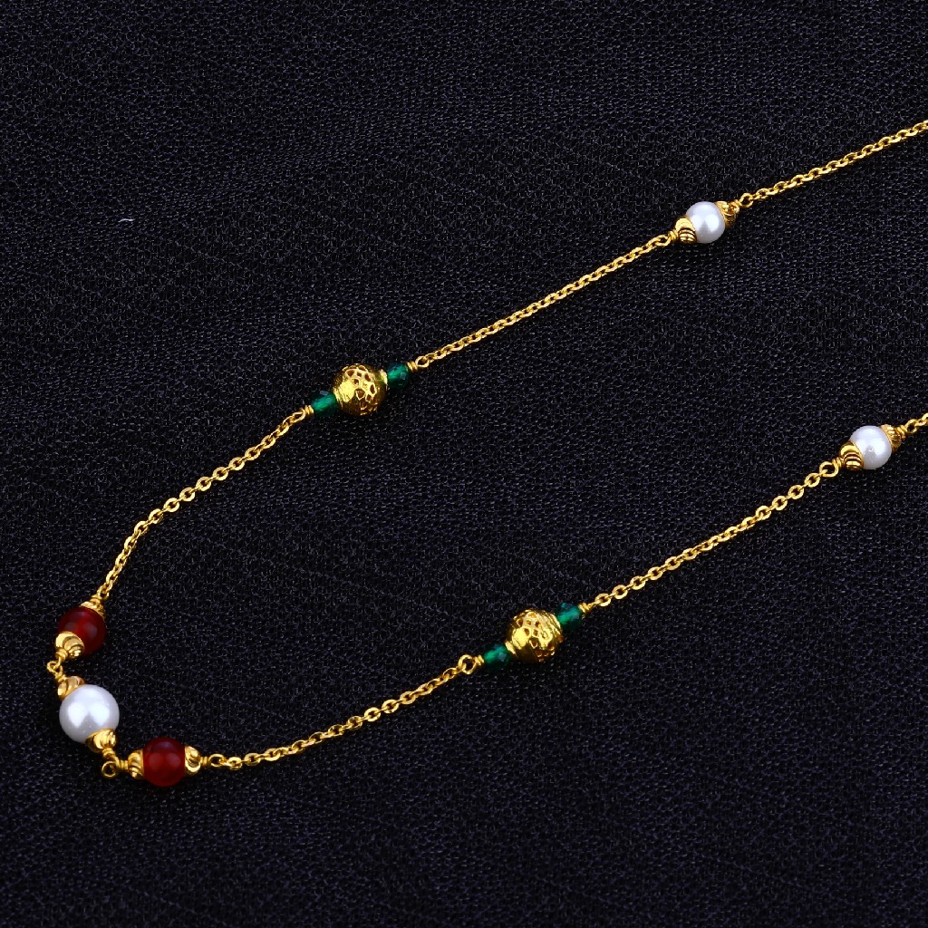 Ladies 22K Delicate Single Layer Moti ChainMala-AC103